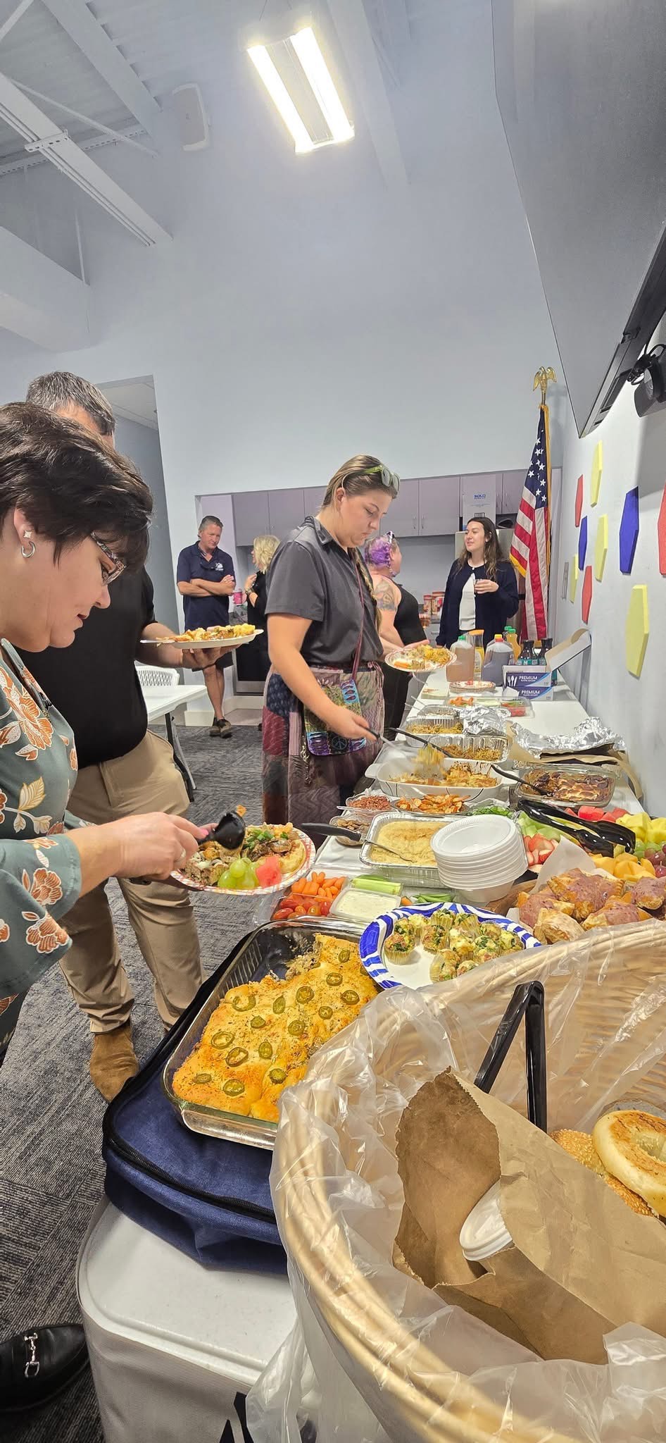 A-Team Luncheon getting food