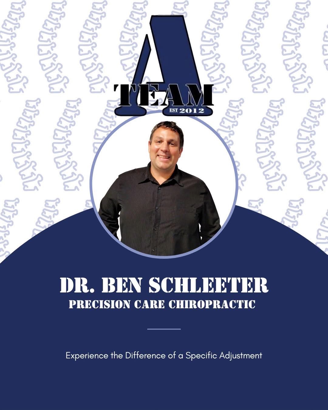 A-Team Member Image, Dr. Ben Schleeter, Precision Care Chiropractic